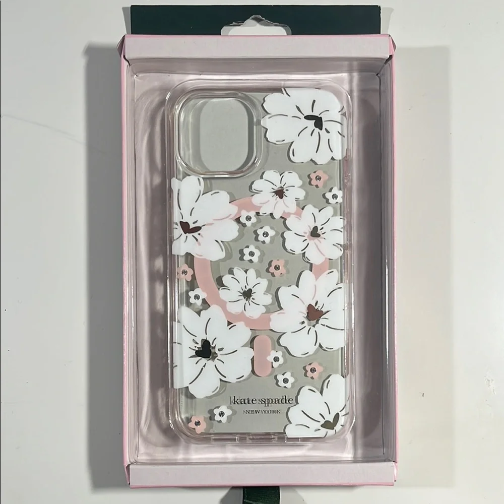 Kate Spade Floral iPhone Case - White and Pink